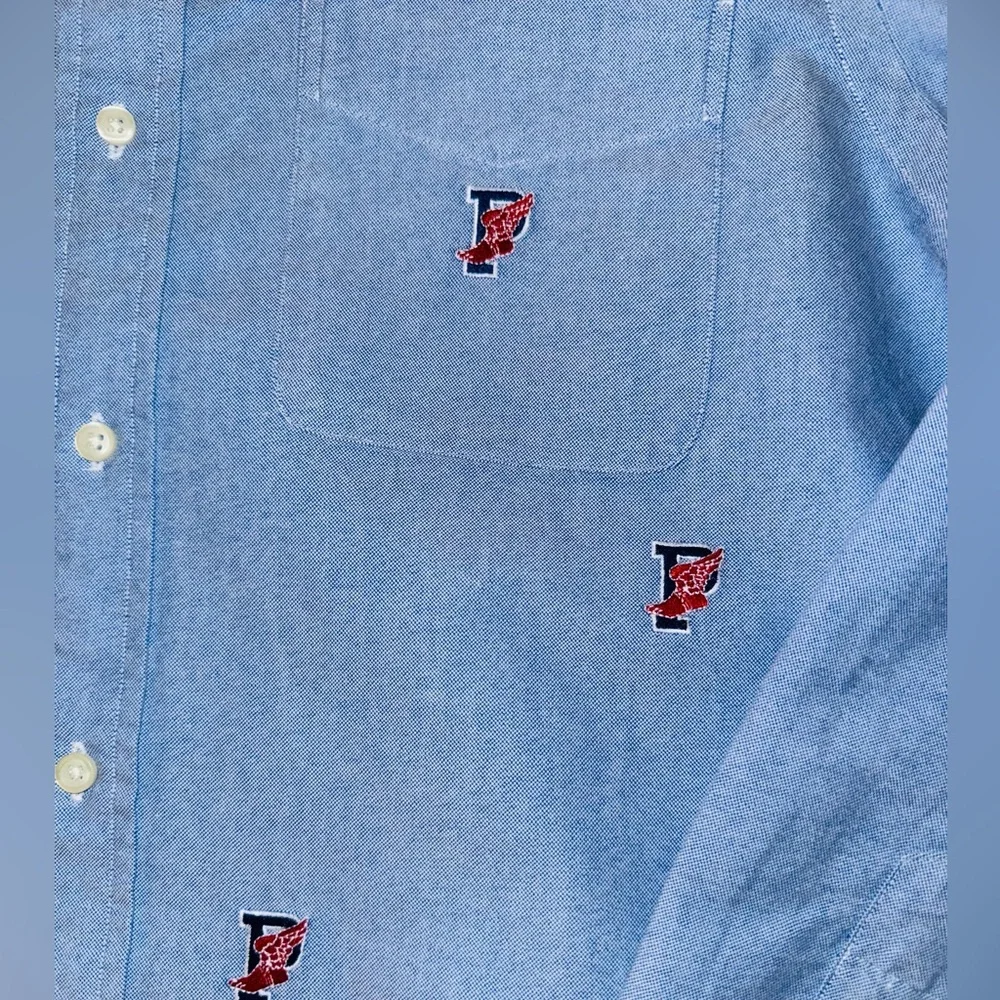 VERY RARE HARD TO FIND POLO RALPH LAUREN P-WING LOGO OXFORD SHIRT - Picture 7 of 11